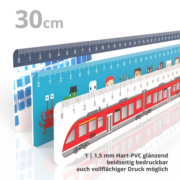 Lineal 30cm glänzend