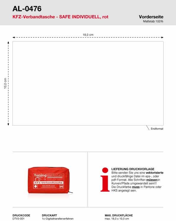 Allflash KFZ-Verbandtasche, SAFE INDIVIDUELL