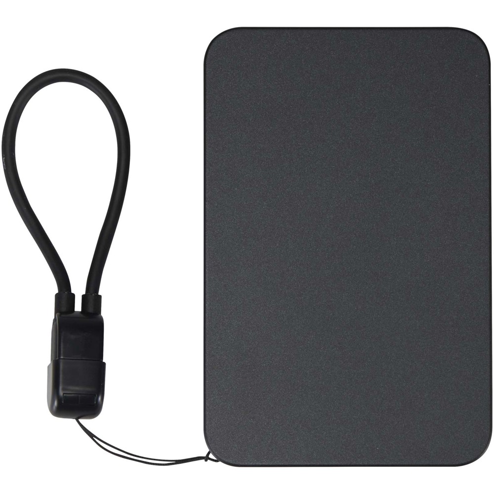 SMART 5000 mAh Powerbank aus recyceltem Kunststoff mit Magnetverschluss und Lanyard