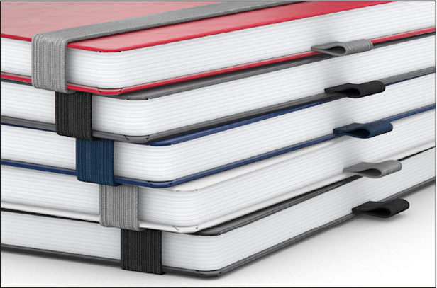 Notizbuch Vision-Book, A5, White, Winkelkaro, weiß, Siebdruck-Digital