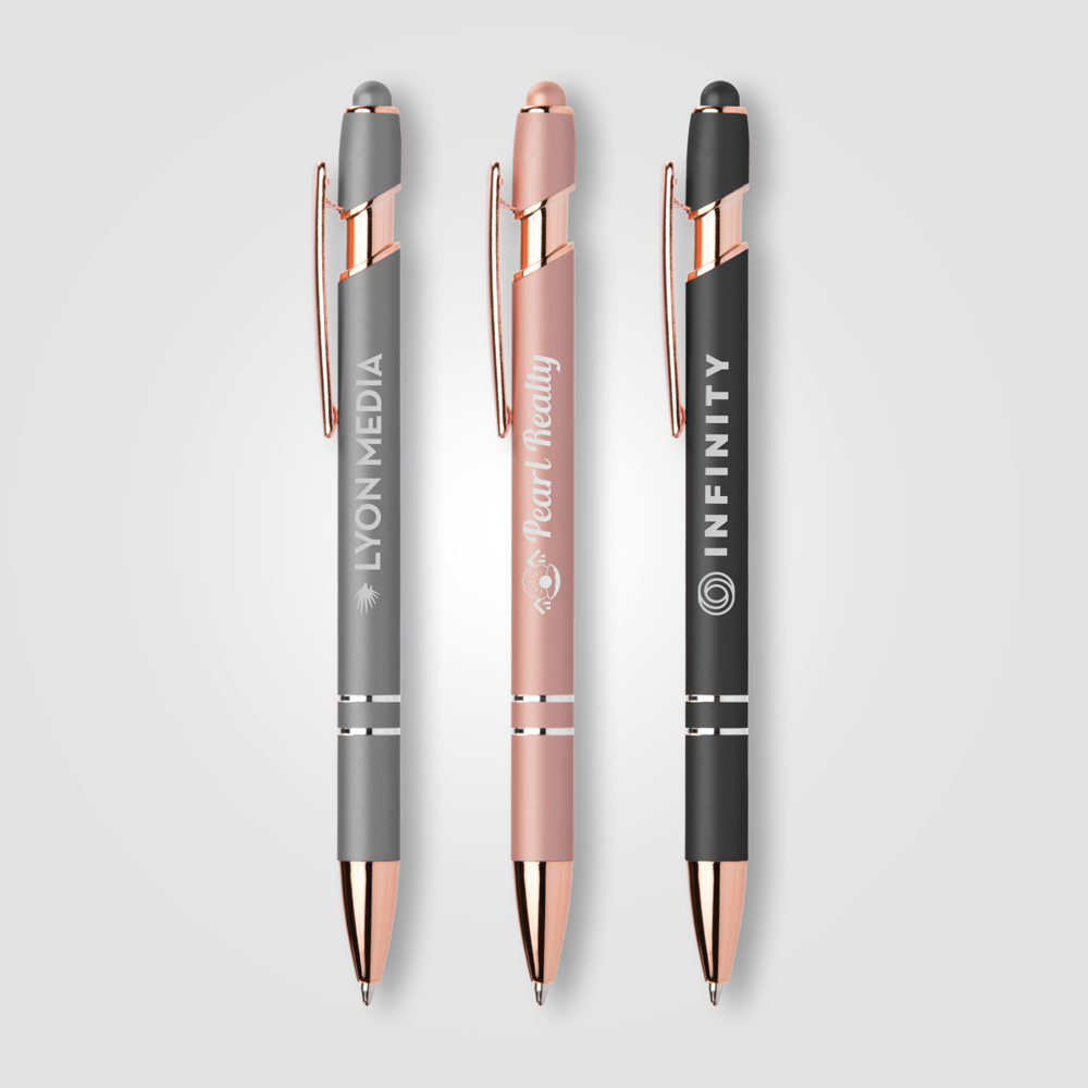 Prince Softy Roségold Metallic Kugelschreiber - m/Stylus