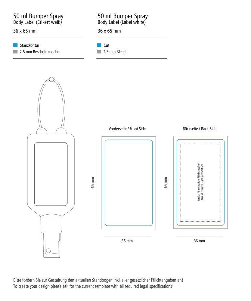 Smartphone & Arbeitsplatz-Reiniger, 50 ml Bumper rot, Body Label (R-PET)