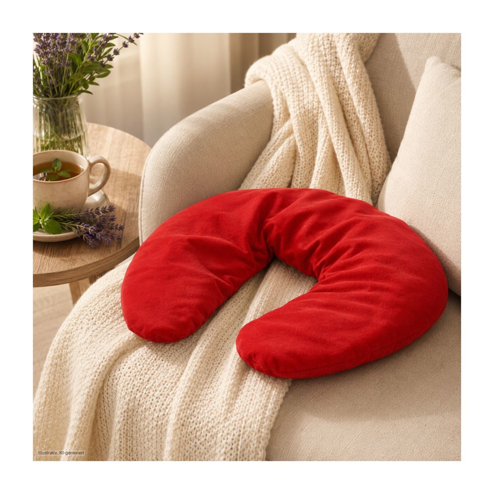 Nackenhörnchen Körnerkissen Relax rot