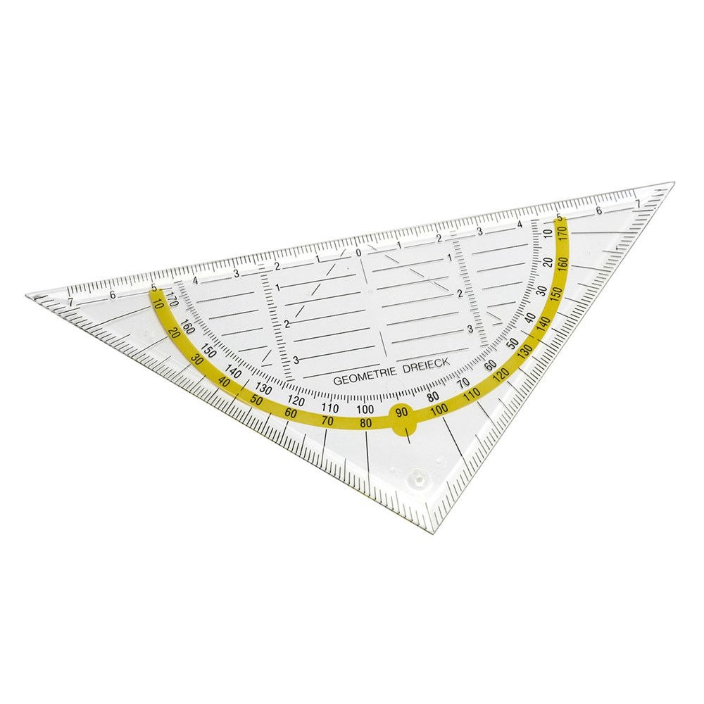 Geodreieck - glasklar/gelb