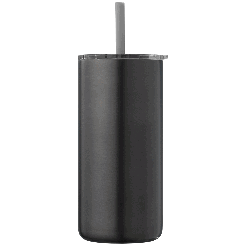 Borealis Recycling-Edelstahlbecher mit Trinkhalm - 475 ml Borealis Recycling-Edelstahlbecher mit Trinkhalm - 475 ml