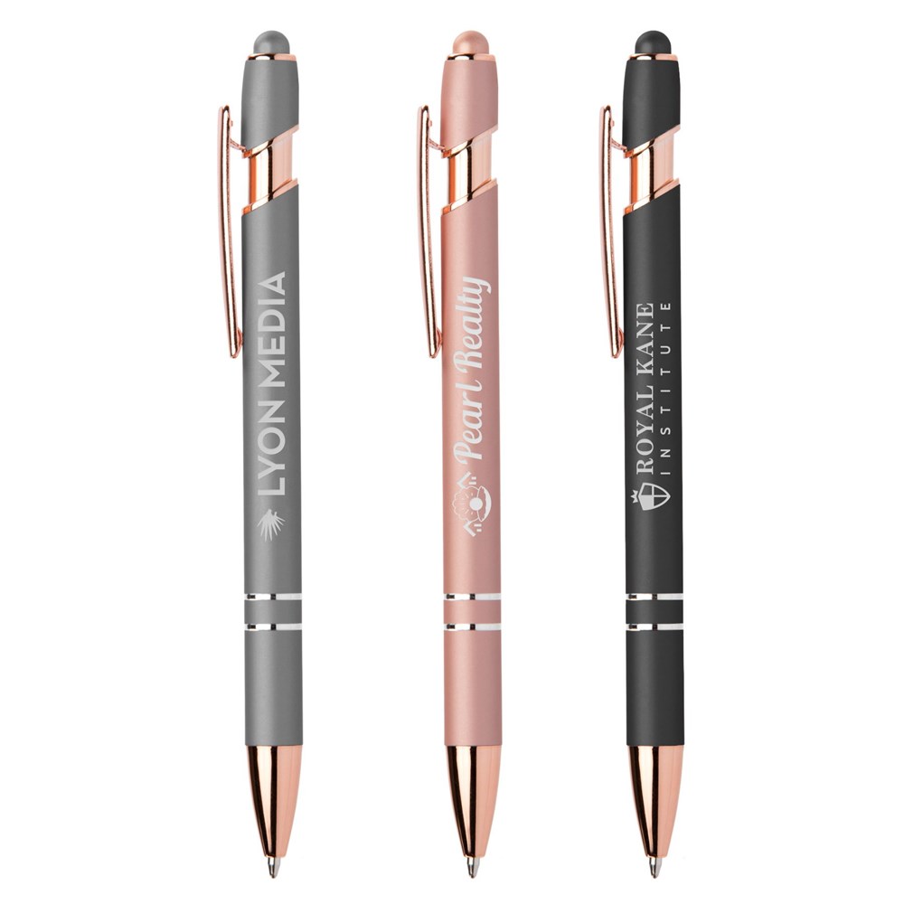 Prince Softy Roségold Metallic Kugelschreiber - m/Stylus