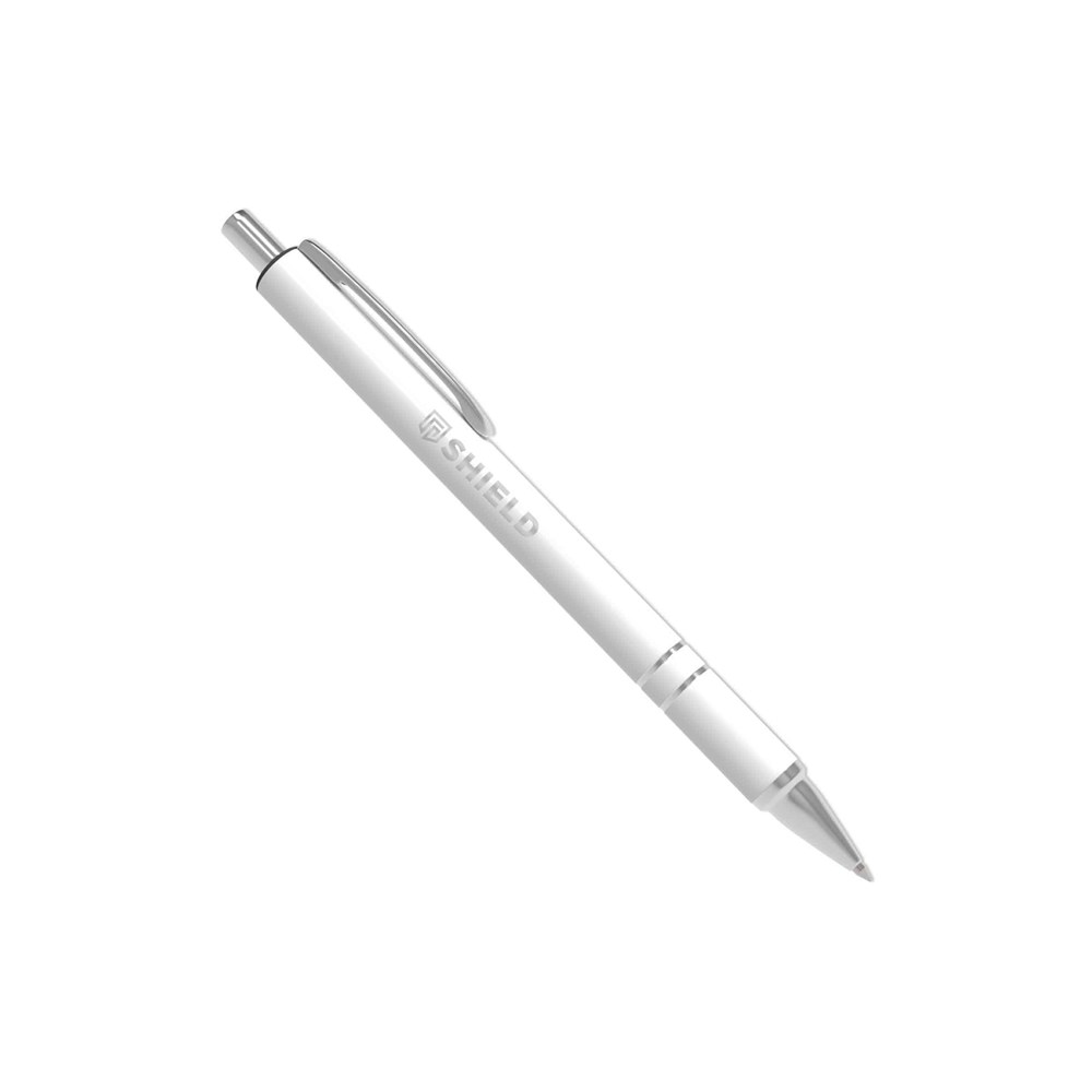Pen Alu White (Blue ink)