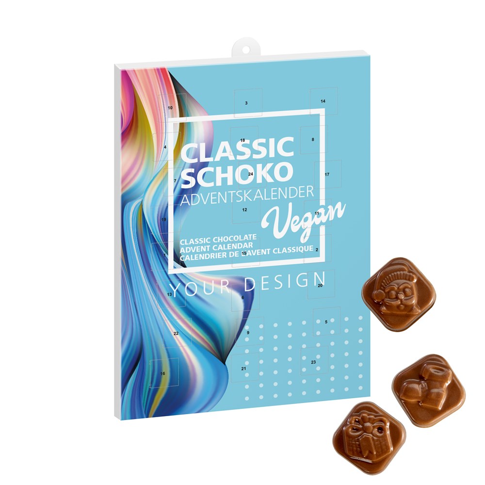 Veganer Schoko-Adventskalender hoch - kleine Menge
