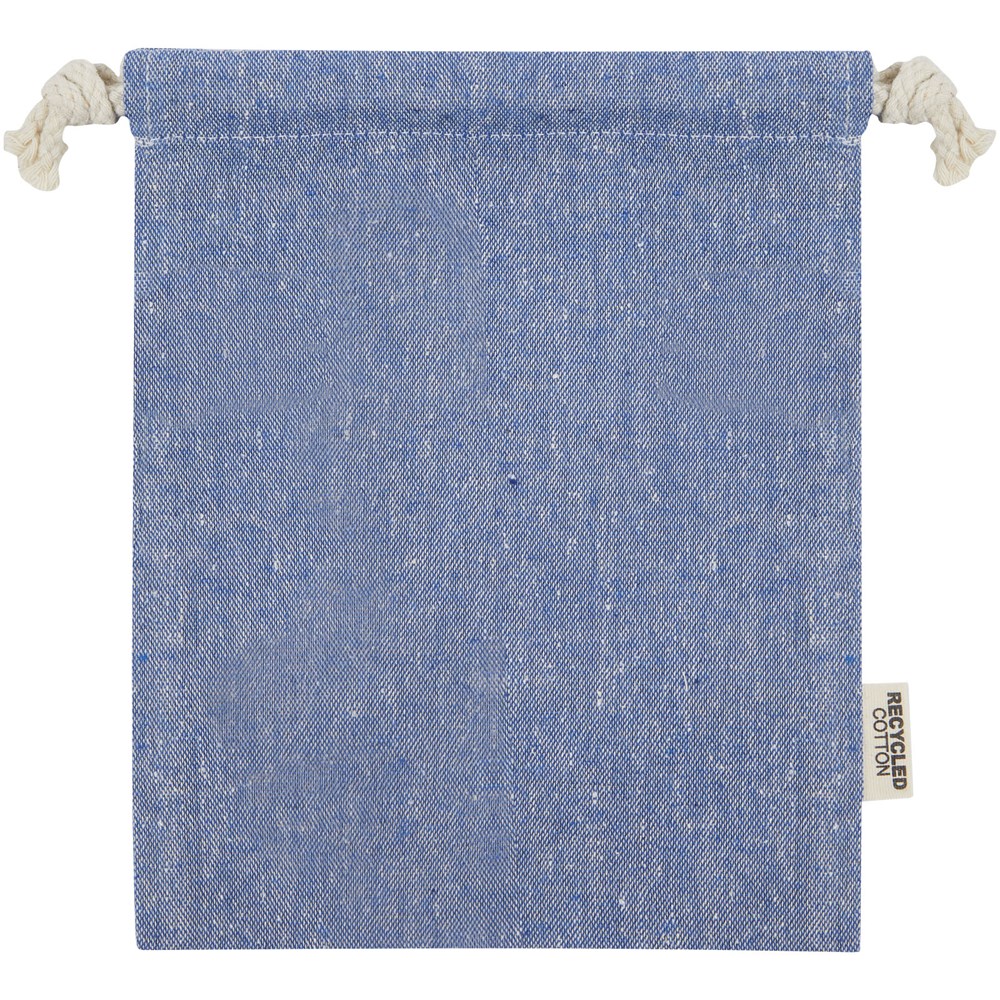 Pheebs 150 g/m² GRS Zuziehbeutel aus Recyclingbaumwolle klein 0,5 l