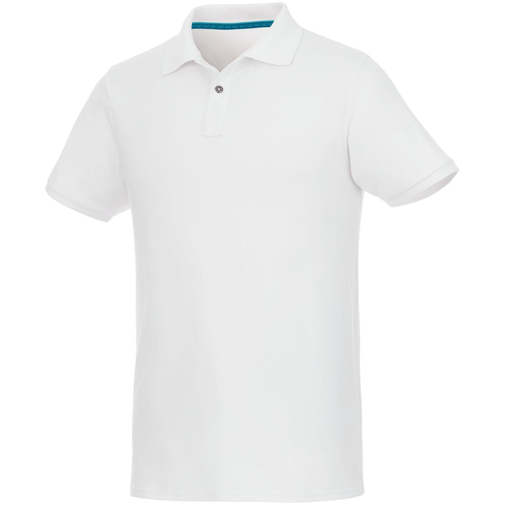 Beryl Poloshirt aus Bio-Recyclingmaterial für Herren - weiss