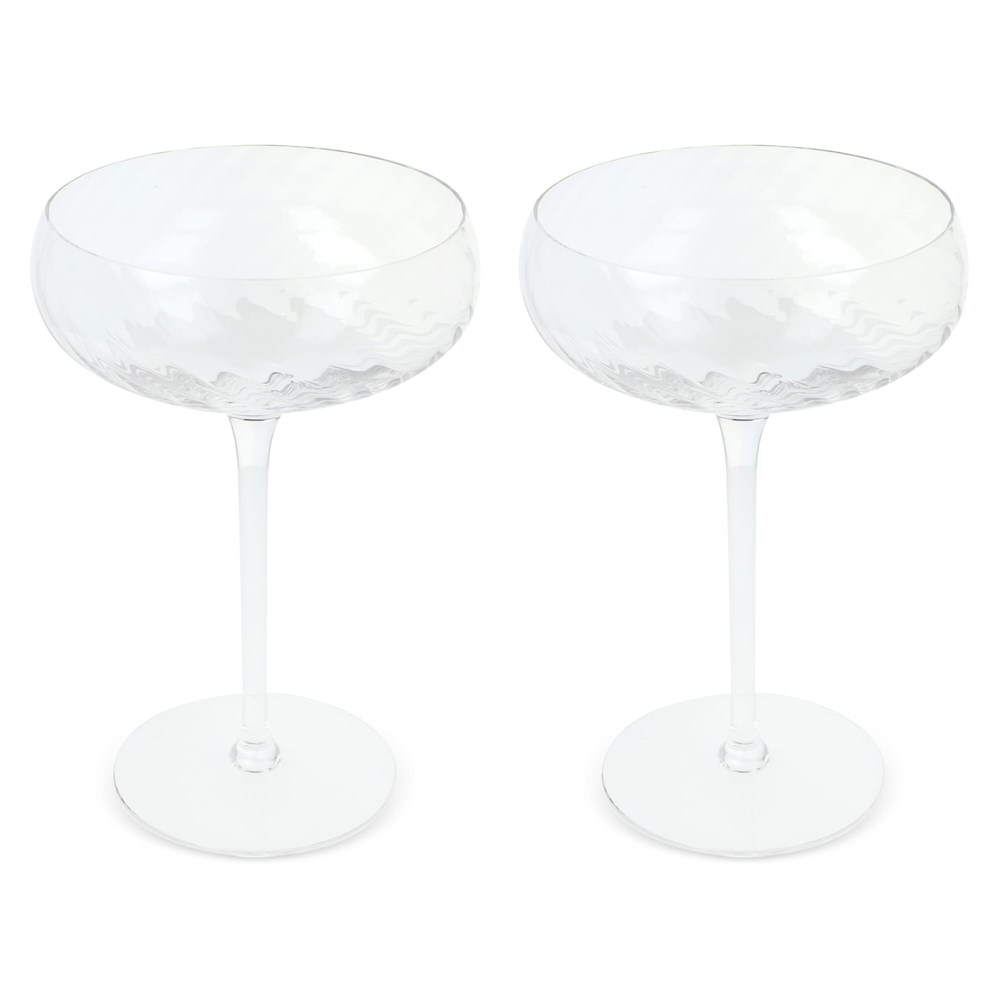 Byon Opacity 2er-Set Sektgläser mit stilvollem Glasmuster 300ml