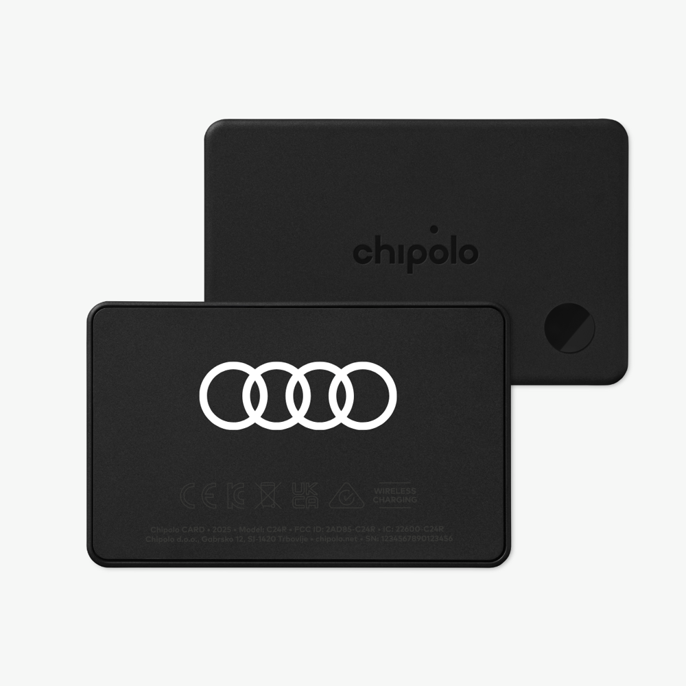 Chipolo CARD – Wiederaufladbarer Bluetooth-Tracker – kompatibel mit Apple Find My & Google Find Hub