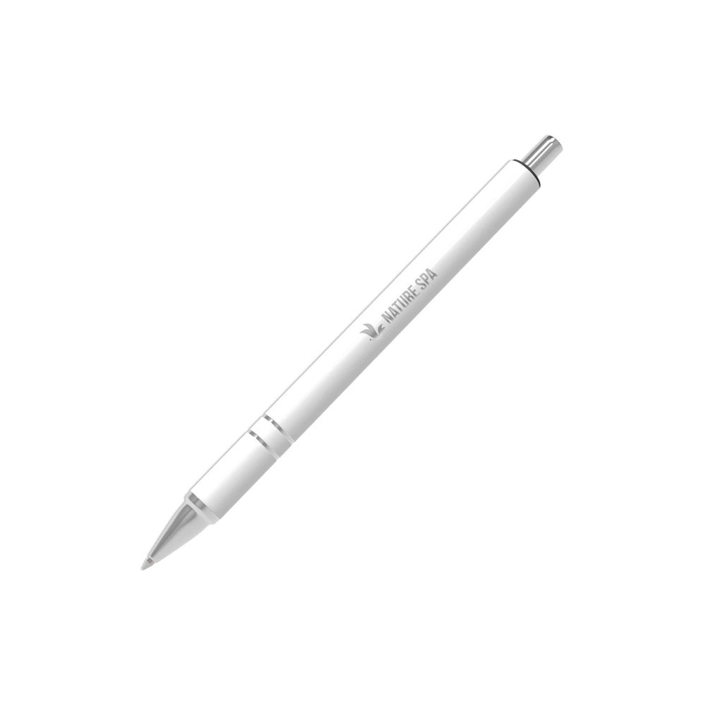 Pen Alu White (Blue ink)