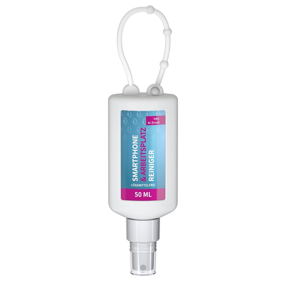 Smartphone & Arbeitsplatz-Reiniger, 50 ml Bumper frost, Body Label (R-PET)