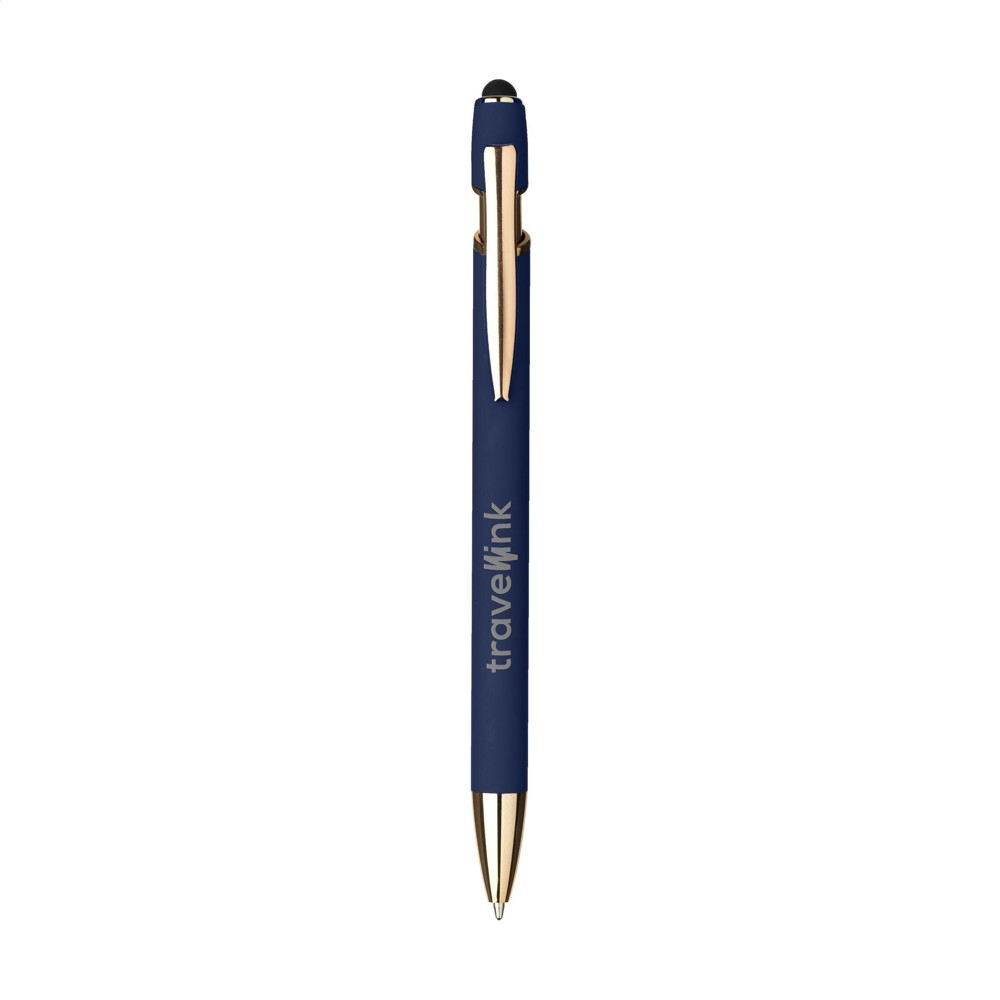 Luca Copper Stylus RCS Recycled Alu SoftTouch - marineblau (± PMS 281C)
