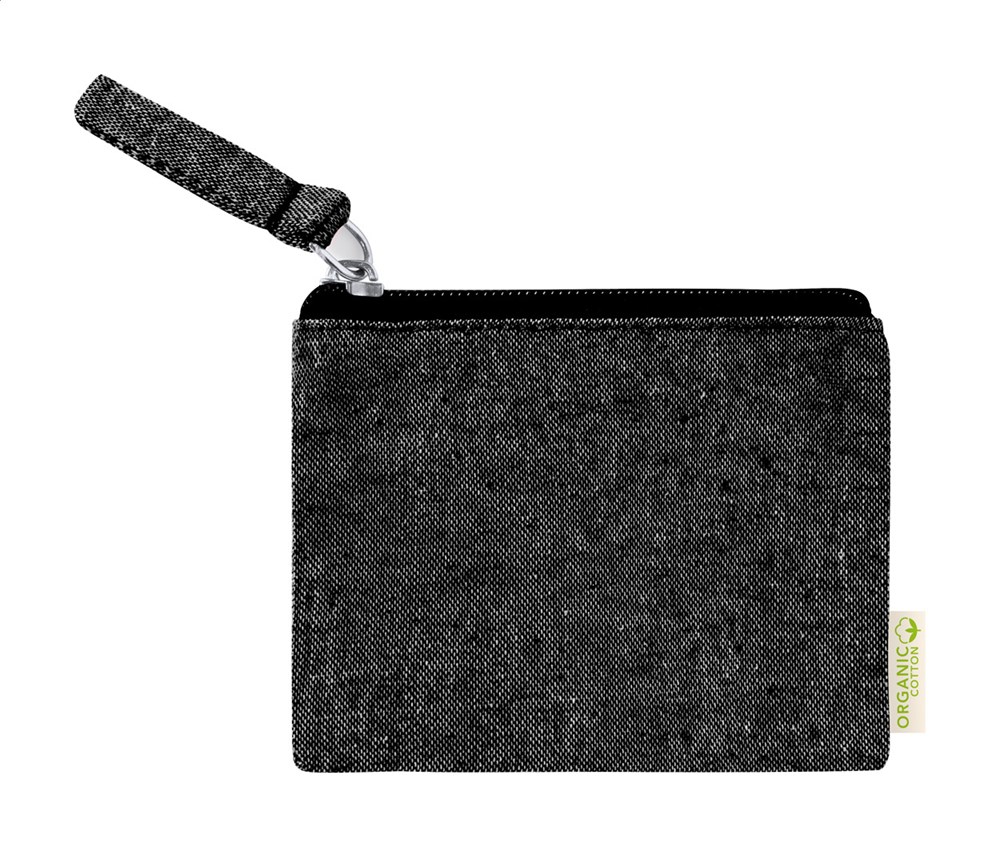 Florin - cotton purse - black