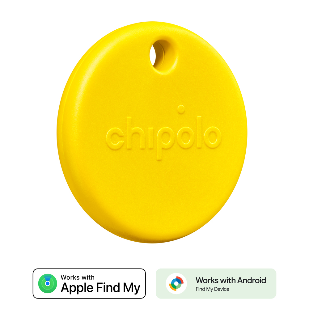 Chipolo POP – Bluetooth-Schlüssel- & Gegenstand-Finder – Kompatibel mit Apple „Wo ist?“ & Google „Mein Gerät finden“ - gelb