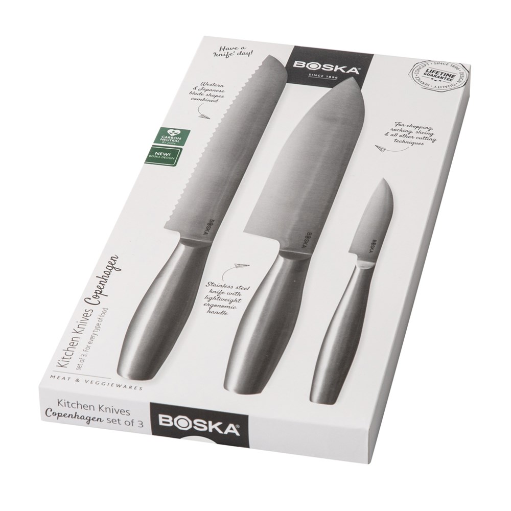 BOSKA Küchenmesser Copenhagen, 3er-Set