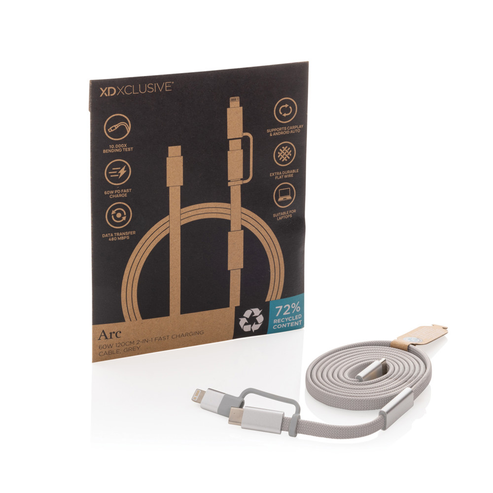 Arc RCS 60W 120cm 2-in-1 Schnellladekabel