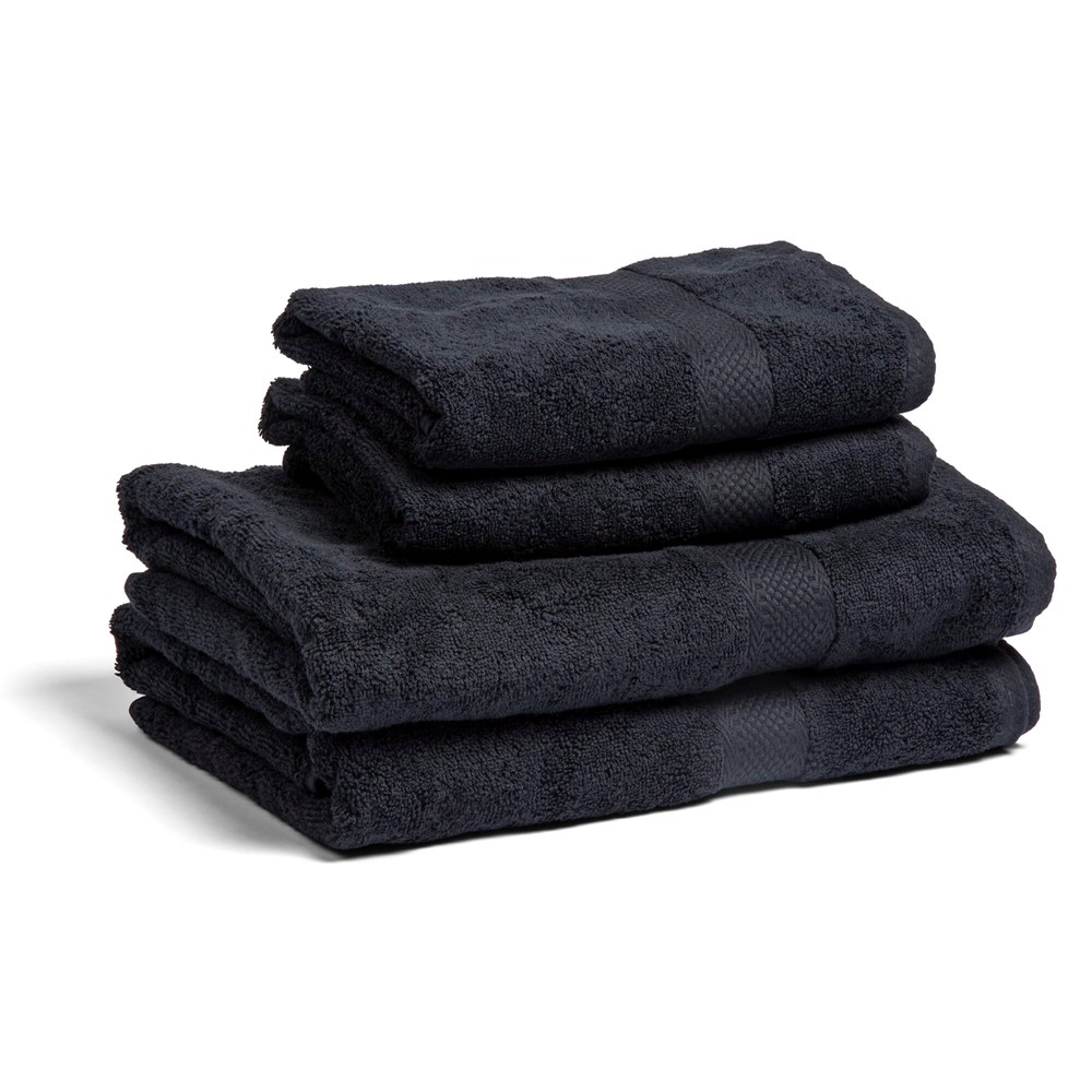 Lord Nelson Fairtrade Handtuch 70x130cm 3er Set - schwarz