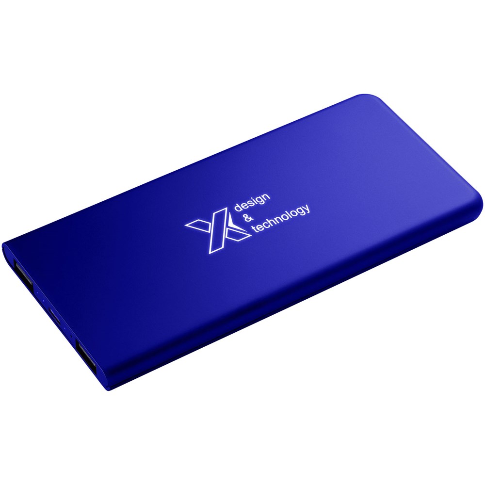 SCX.design P15 5000 mAh Powerbank mit Leuchtlogo - reflexblau